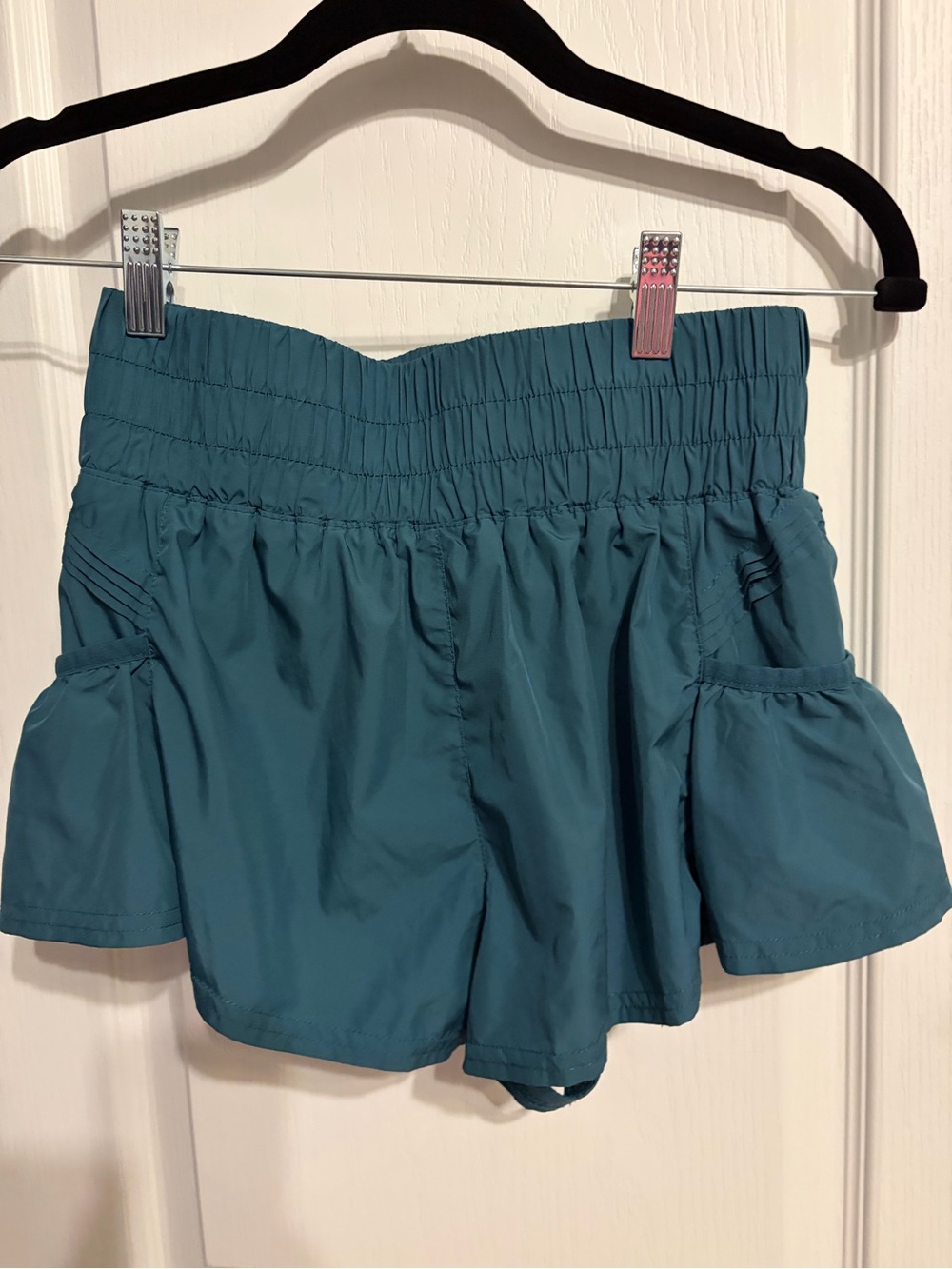 Free People Teal High-Waist Athletic Shorts